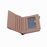 Chic Monogram Bi-Fold Wallet with Zippered Coin Pocket