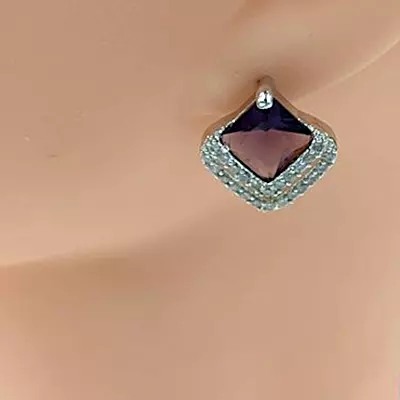 Elegant Square Cut American Diamond Stud