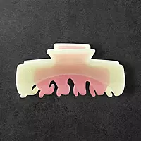 Pastel Yellow & Pink Swirl Claw Clip | Large Glitter Hair Clip for Thick Hair