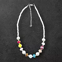 Vibrant Multicolor Bead & Pearl Necklace and Earring Set | Elegant Fashion Jewelry