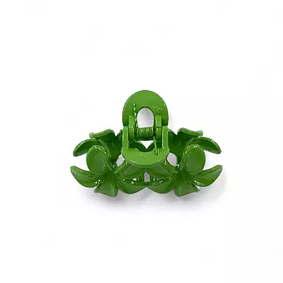 Green Mini Flower Hair Claw Clips