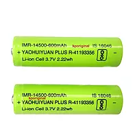 INR 14500-600mah 3.7V 2.22wh Li-ion cell with BMS 2pin connector