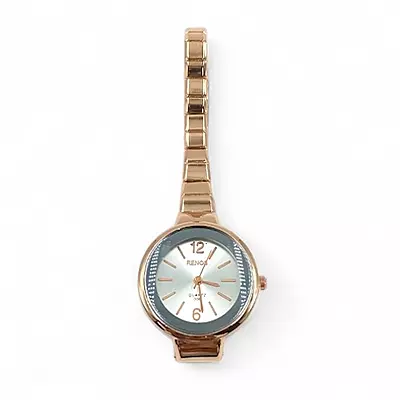 White Renos Rose Gold Women’s Watch & Crystal Bangle Gift Set