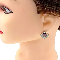 Elegant Square Cut American Diamond Stud