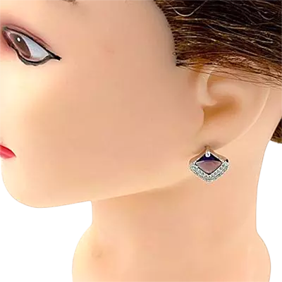 Elegant Square Cut American Diamond Stud