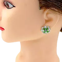 Dazzling American Diamond Flower Stud