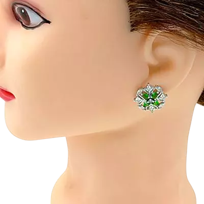 Dazzling American Diamond Flower Stud