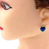 Heart American Diamond Stud