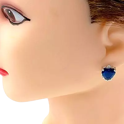 Heart American Diamond Stud