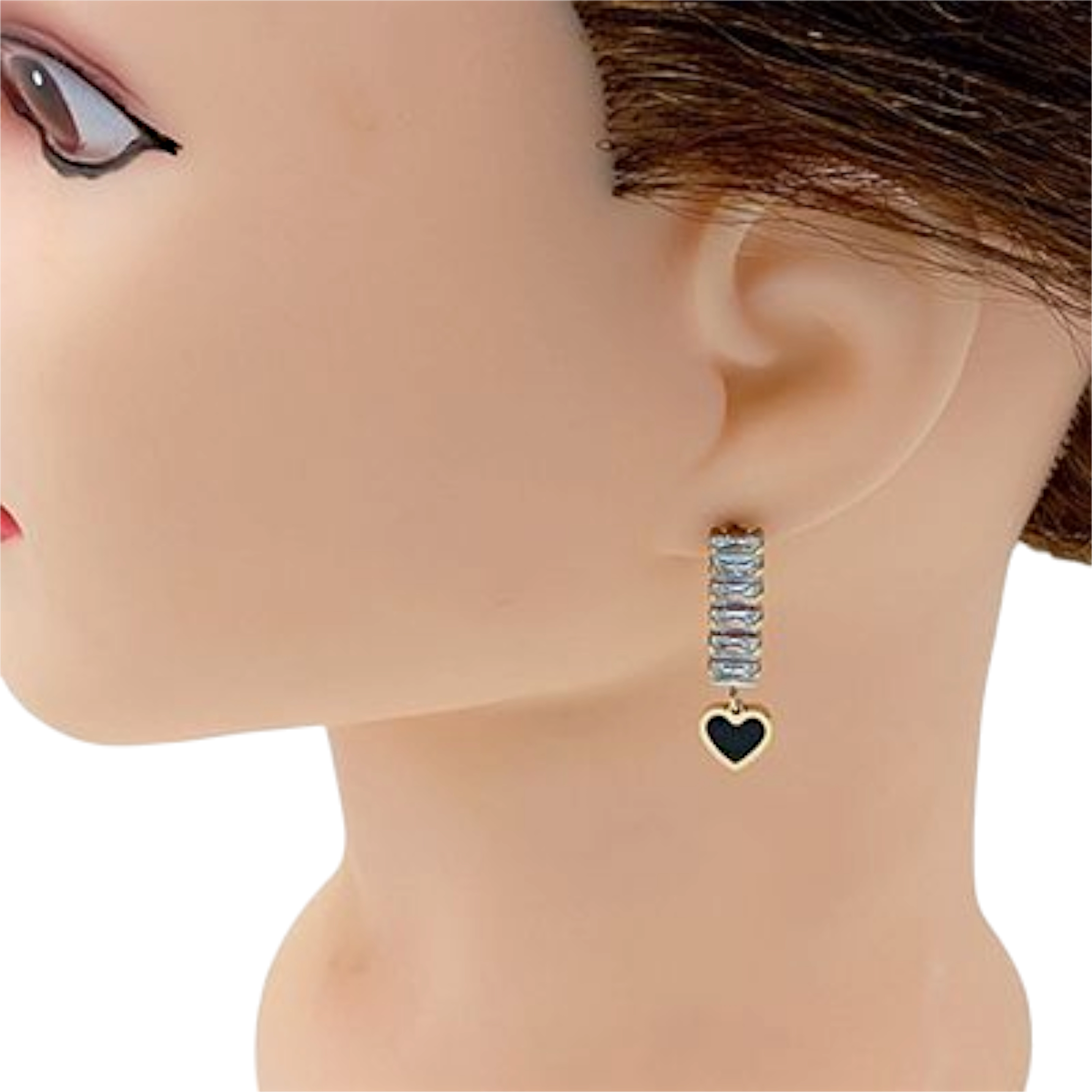 Elegant Drop Earrings with Zircon Stones
