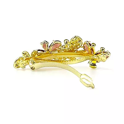 Sparkling Butterfly & Floral Crystal Hair Barrette