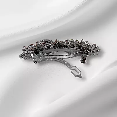 Elegant Multicolor Rhinestone French Barrette for Women | Hair Clip