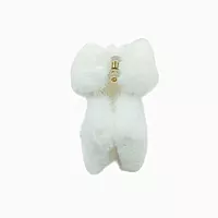 Plush Faux Fur Hair Claw Clip - Vibrant White Hair Clamp