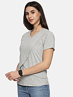KIKWIT Maternity Feeding Tops Without Zip for Women, Feeding Coverup Pregnancy Tshirt,Feeding T-Shirt for Easy Nursing & Breastfeeding, Maternity Top Wear for Mothers grey colour KIKWIT Maternity Feeding Tops Without Zip for Women, Feeding Coverup Pregnancy Tshirt,Feeding T-Shirt for Easy Nursing & Breastfeeding, Maternity Top Wear for Mothers grey colour