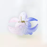 Gradient Flower Hair Claw Clip | Pink & Blue Floral Hair Accessory