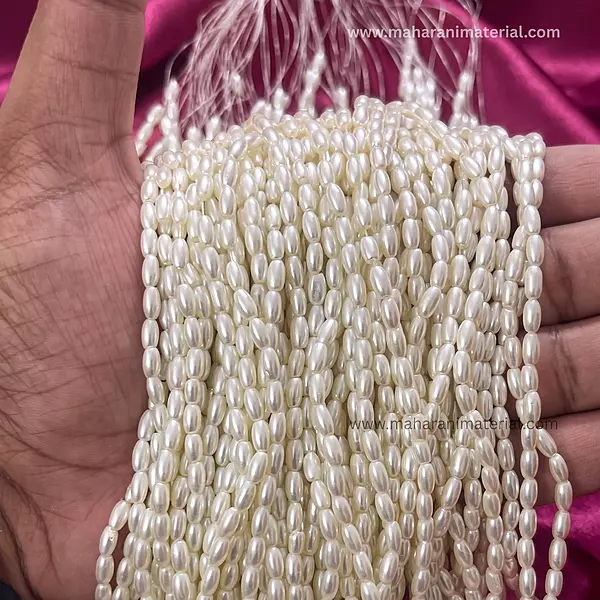 Glass Moti Rice 3X6 mm (Small)