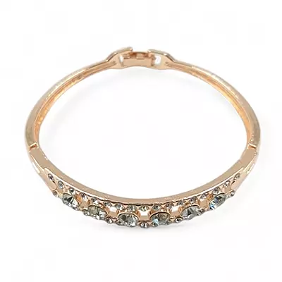 White Renos Rose Gold Women’s Watch & Crystal Bangle Gift Set