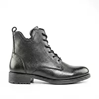 La Madins Black Lace-Up Boots