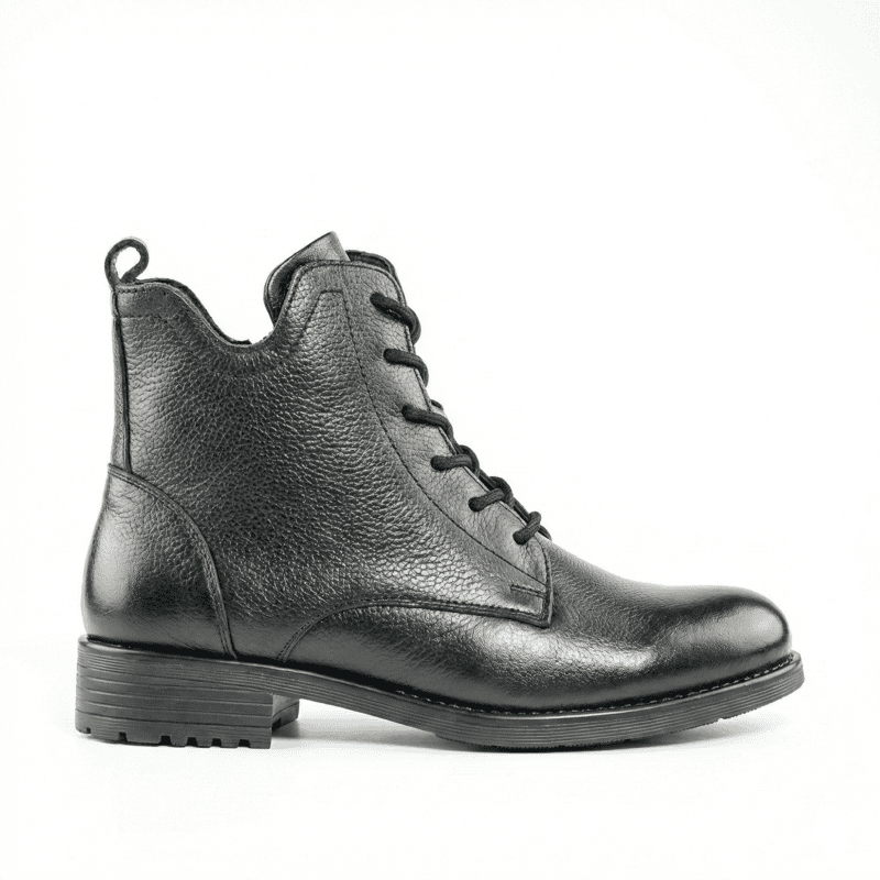 La Madins Black Lace-Up Boots