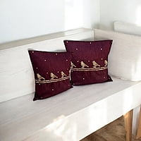 Zardozi Sparrow Cluster Cushion Cover (Set of 2) Zardozi Sparrow Cluster Cushion Cover (Set of 2)