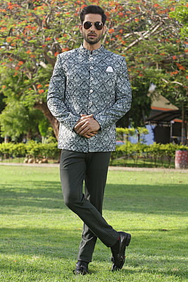 Floral Blue Jodhpuri Floral Blue Jodhpuri