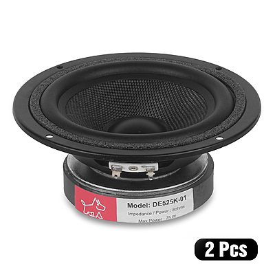 DE525K-01 Kevlar cone Woofer 5.25" 8Ohms 75 Watts (2 Pcs) DE525K-01 Kevlar cone Woofer 5.25" 8Ohms 75 Watts (2 Pcs)