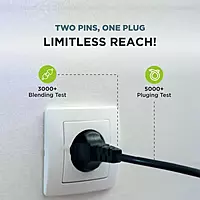 Power Extension Cord Wire, Male to Female 2 Pin Heavy Duty, Indoor and Outdoor, Electrical Extender Power Cable for appliances, Electronics, and Power Tools