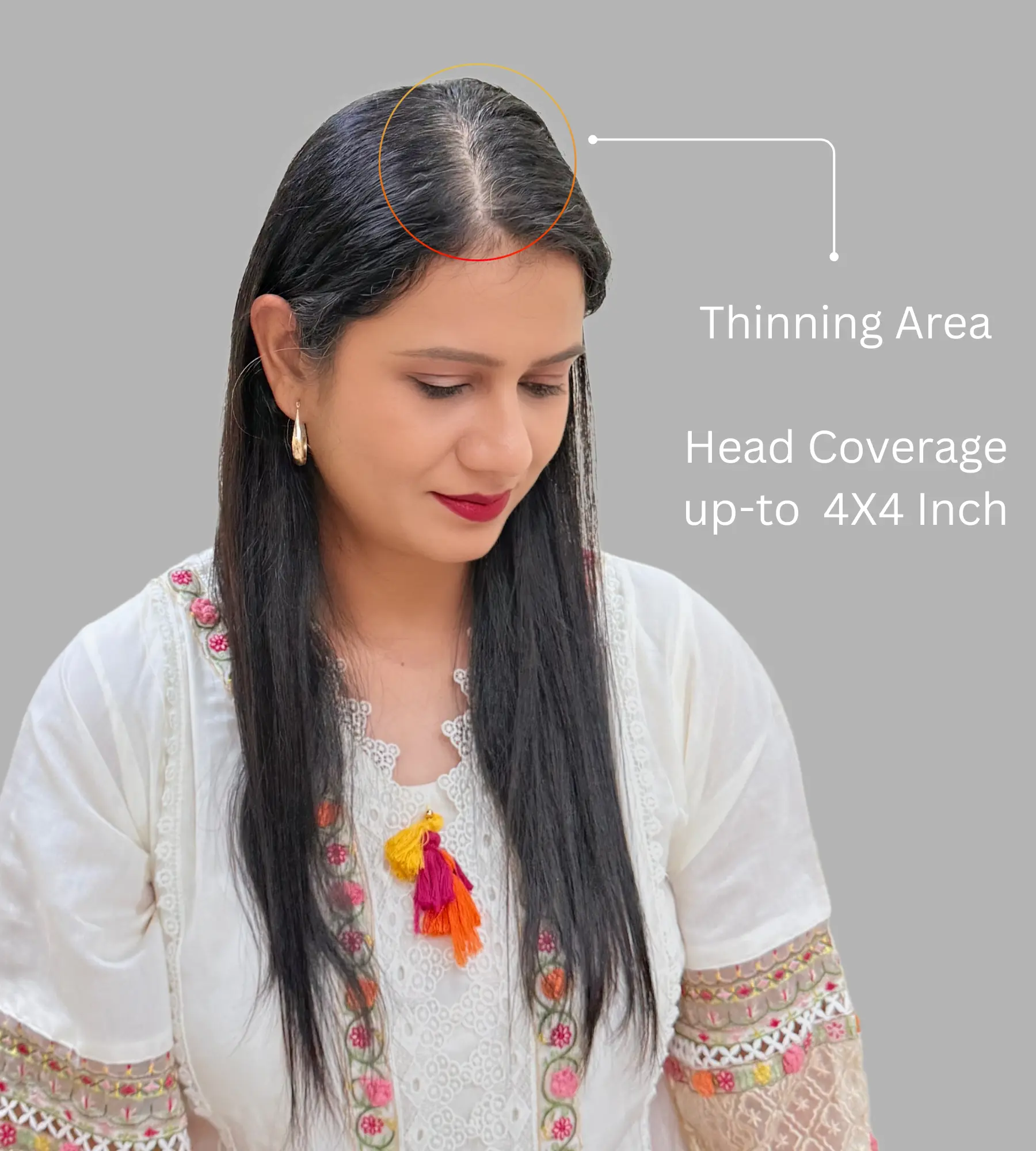 Secure Fit Hair Topper with Invisible String