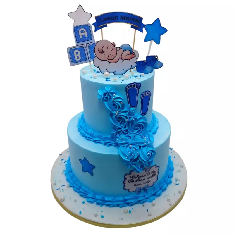 2 Tier Blue Finish Sleeping Boy Theme