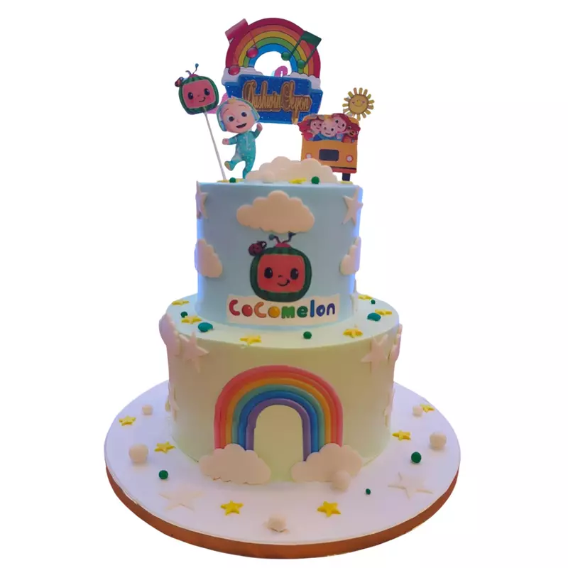 2 Tier Cocomelon Theme Cake