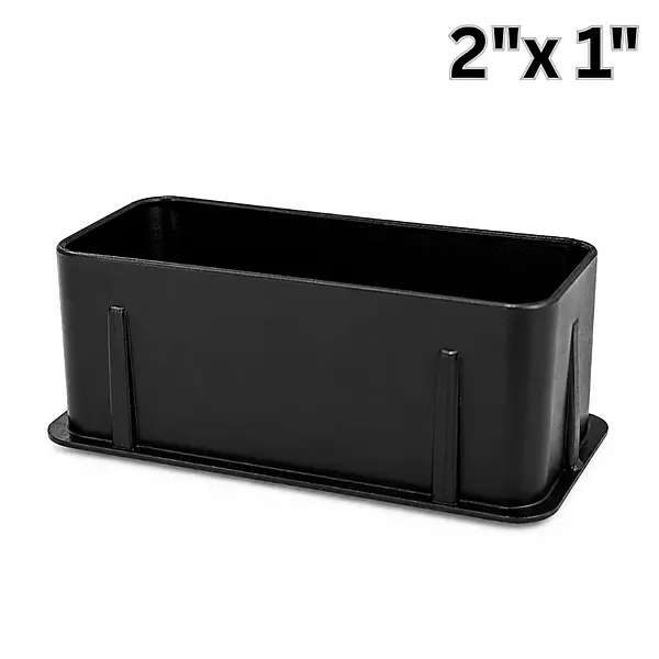 2" x 1" Closing End Cap for Rectangular Pipe