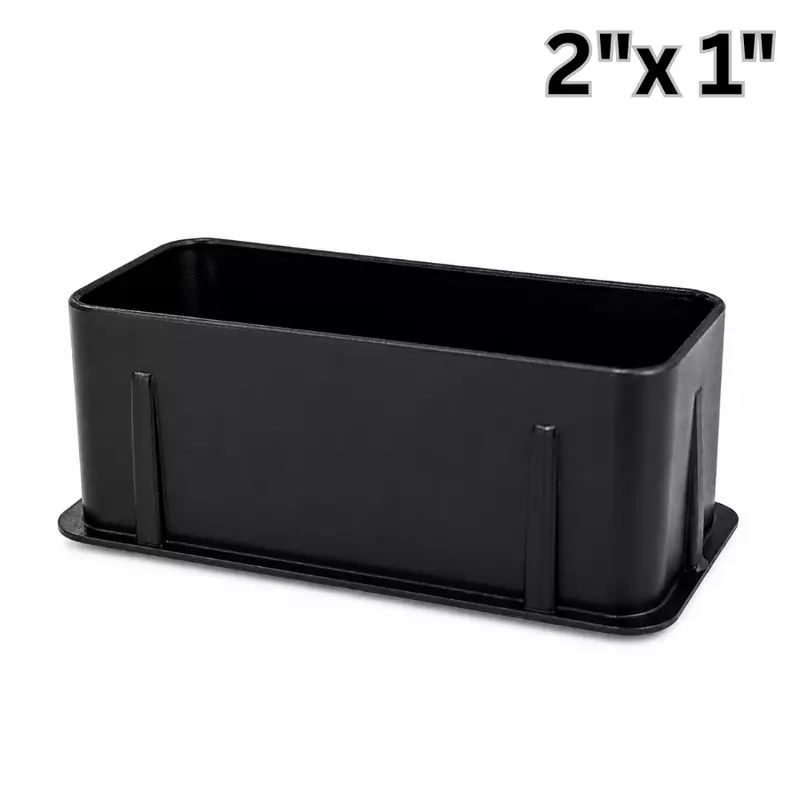2" x 1" Closing End Cap for Rectangular Pipe