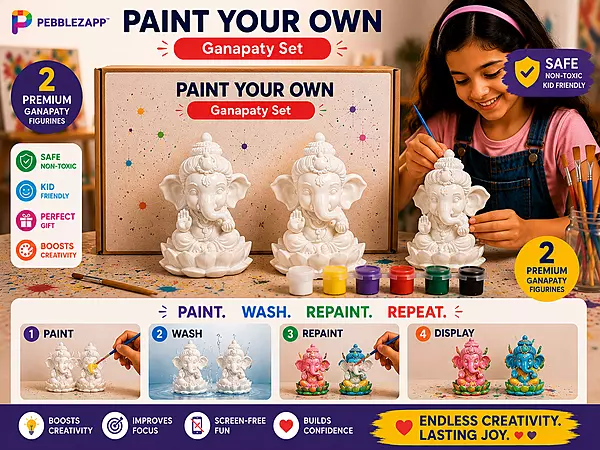 Reusable Ganapathy DIY Painting Kit - Set of 2