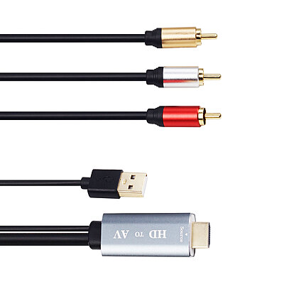 Hdmi to AV Cable Convert Digital HDMI Signal to Composite Audio Video Signal
