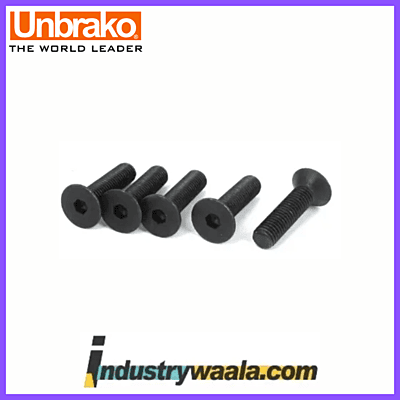 Unbrako 4 X 10 MM Countersunk Socket Head Cap Screws (CSK Allen Bolt) -Metric, (Pack of 10)