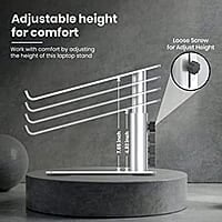 Portronics My Buddy K3 Portable Laptop Tabletop Stand I Foldable & Adjustable for Laptops Up to 15.6 Inches (Silver) Portronics My Buddy K3 Portable Laptop Tabletop Stand I Foldable & Adjustable for Laptops Up to 15.6 Inches (Silver)