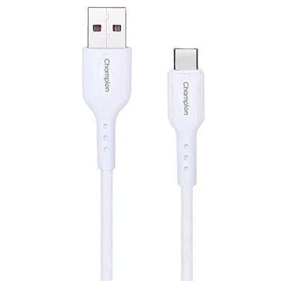 Champion USB A to Type-C 3Amp Data Sync & Fast Charging Cable PVC for all Android & USB Type-C Devices