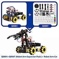 ESP32 5-DOF Robot Arm Kit Expansion Pack for QD001 (Without Car) ESP32 5-DOF Robot Arm Kit Expansion Pack for QD001 (Without Car)