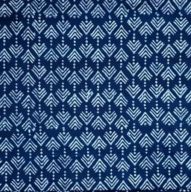 Akola Dabu Indigo Cotton Fabric #2
