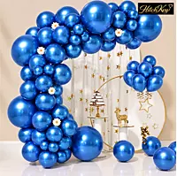 Chrome Blue Balloons - Pack of 20