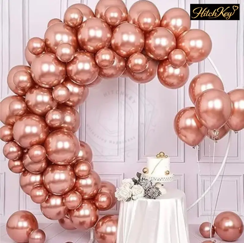 Chrome Rose Gold Balloons - Pack of 20