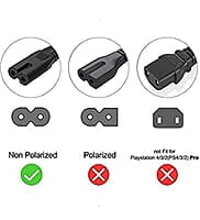 Champion Power Cord Cable Wire 2-pin Universal for 5 Feet LED TV, Printer, Play Station, Laptop PC Notebook Computer, Tape Recorder, Camera (Black) Champion Power Cord Cable Wire 2-pin Universal for 5 Feet LED TV, Printer, Play Station, Laptop PC Notebook Computer, Tape Recorder, Camera (Black)