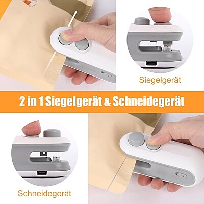 Portable Mini Sealing Machine, 2 in 1 USB Rechargeable Magnetic Heat Sealing & Cutting Pack of 1 Portable Mini Sealing Machine, 2 in 1 USB Rechargeable Magnetic Heat Sealing & Cutting Pack of 1