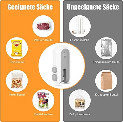 Portable Mini Sealing Machine, 2 in 1 USB Rechargeable Magnetic Heat Sealing & Cutting Pack of 1 Portable Mini Sealing Machine, 2 in 1 USB Rechargeable Magnetic Heat Sealing & Cutting Pack of 1