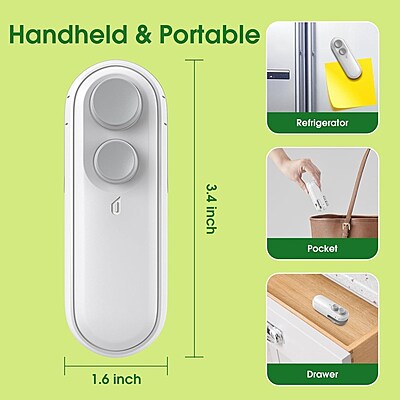 Portable Mini Sealing Machine, 2 in 1 USB Rechargeable Magnetic Heat Sealing & Cutting Pack of 1 Portable Mini Sealing Machine, 2 in 1 USB Rechargeable Magnetic Heat Sealing & Cutting Pack of 1