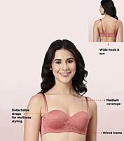 ENAMOR Strapless Multiway Styling Women's T-Shirt Bra - Padded, Wired, Medium Coverage F074