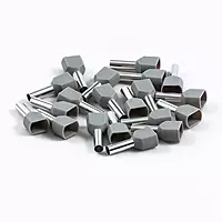4 sq.mm Twin Insulated Ferrule (GRAY) Pack of 10