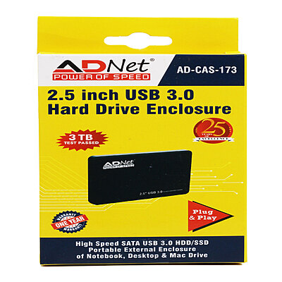 6cm (2.5 Inch) USB 3.0 HDD/SSD Portable External Enclosure