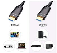 HDMI CABLE 40 MTR  FIBER  with 4K 30Hz and 1080p 60Hz HD Video 3D HDCP CEC High Speed Supported