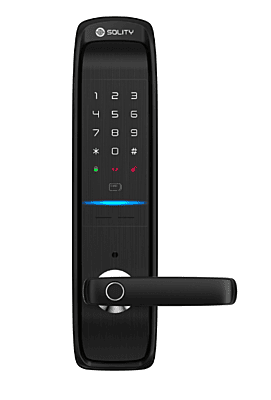Solity Push & Pull Digital Mortise Lock With Fingerprint Password RFID Card Emergency Key